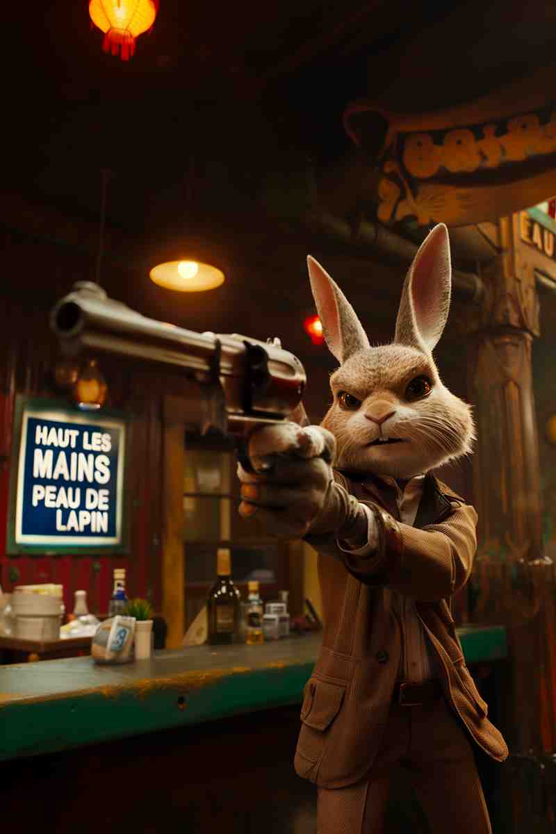 Haut les mains peau de Lapin Jackson