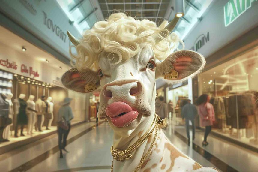 Brigitte — œuvre d'art animalier humoristique Ouafish