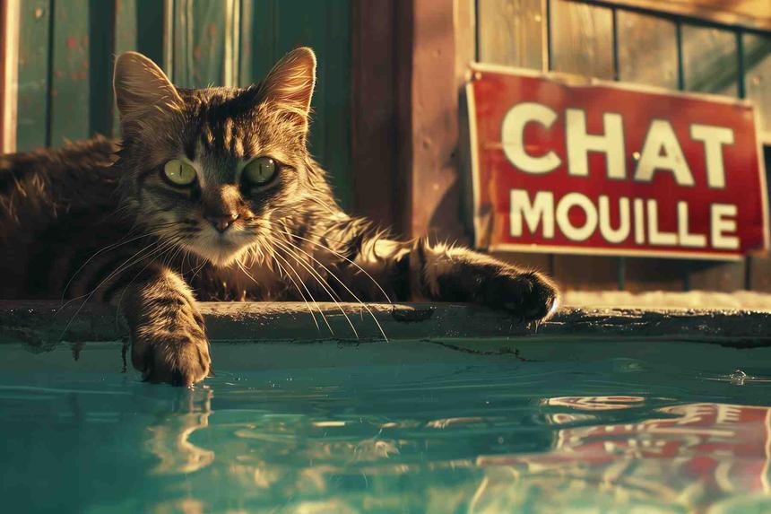 Chat Mouille Hestia — œuvre d'art animalier humoristique Ouafish