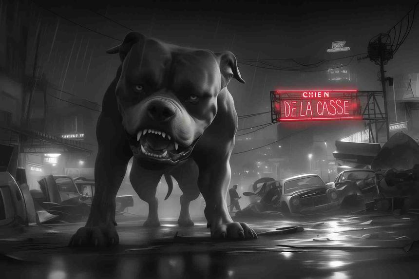 Chien de la Casse Tafiore — œuvre d'art animalier humoristique Ouafish
