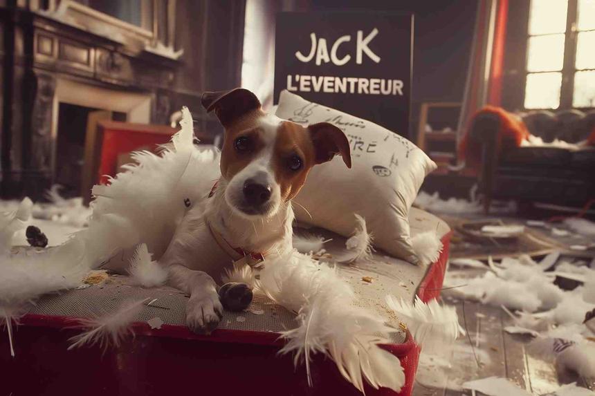 Jack l'Eventreur  Un Problème — œuvre d'art animalier humoristique Ouafish