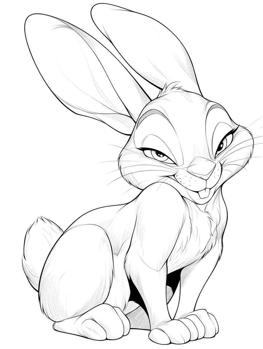 La Lapine Amoureuse — œuvre d'art animalier humoristique Ouafish
