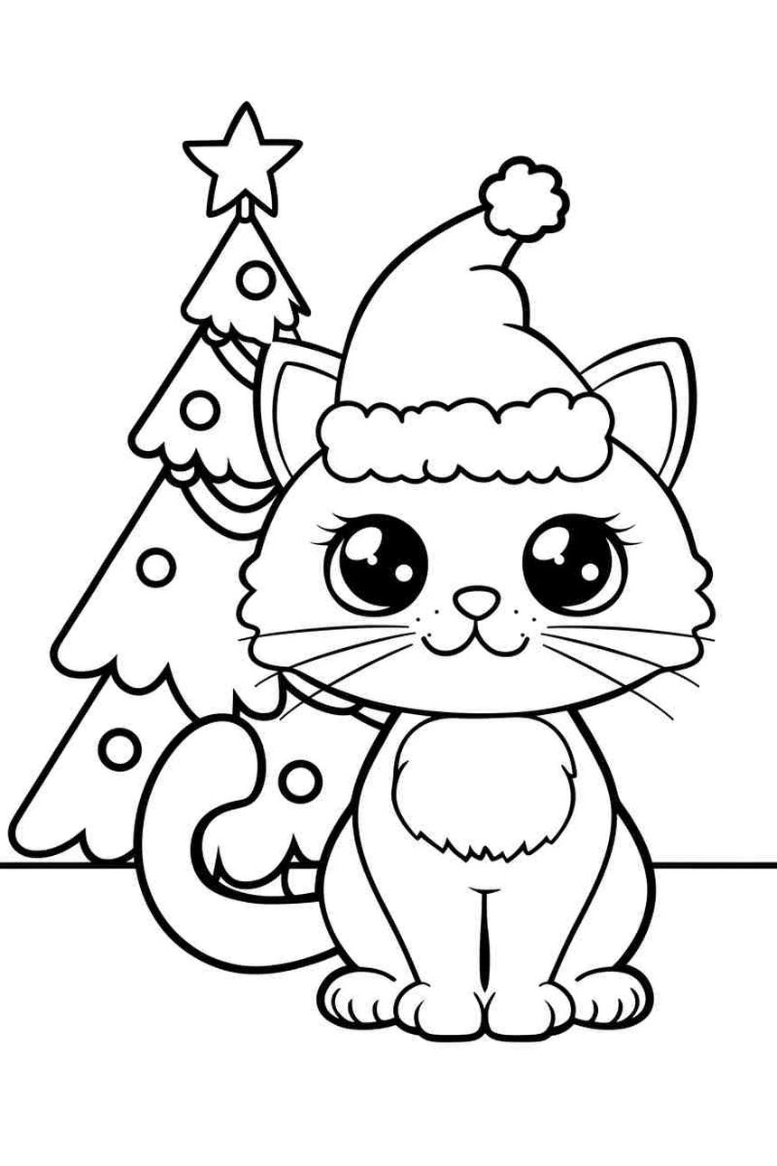 Le Chat De Noel — œuvre d'art animalier humoristique Ouafish
