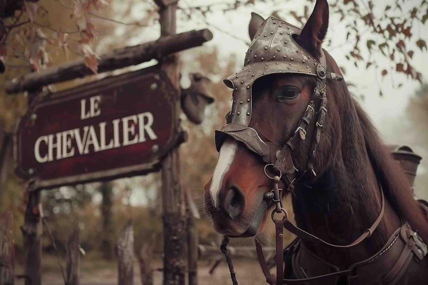 Le Chevalier Hubert — œuvre d'art animalier humoristique Ouafish