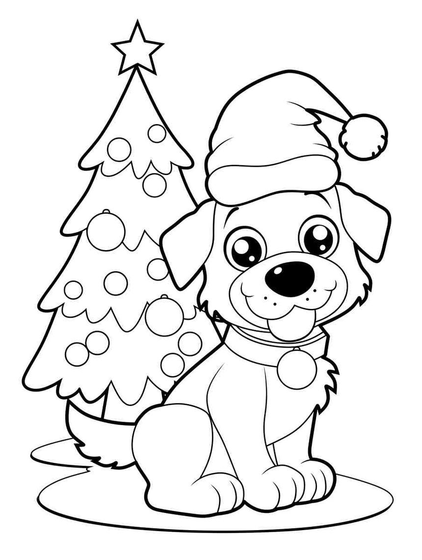 Le Chien de Noël — œuvre d'art animalier humoristique Ouafish