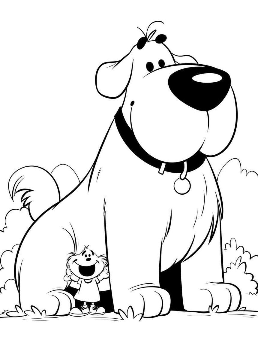 Le Chien Géant — œuvre d'art animalier humoristique Ouafish