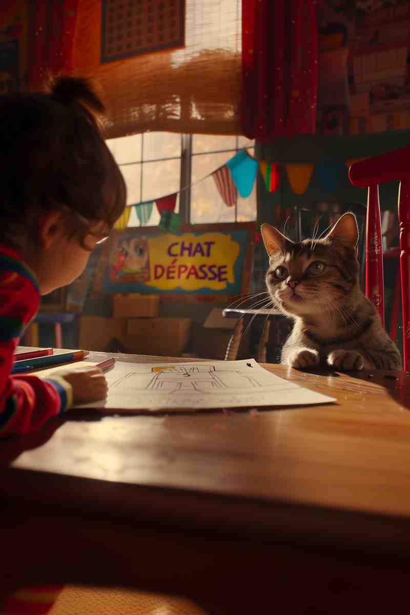 Chat Dépasse Gribouille