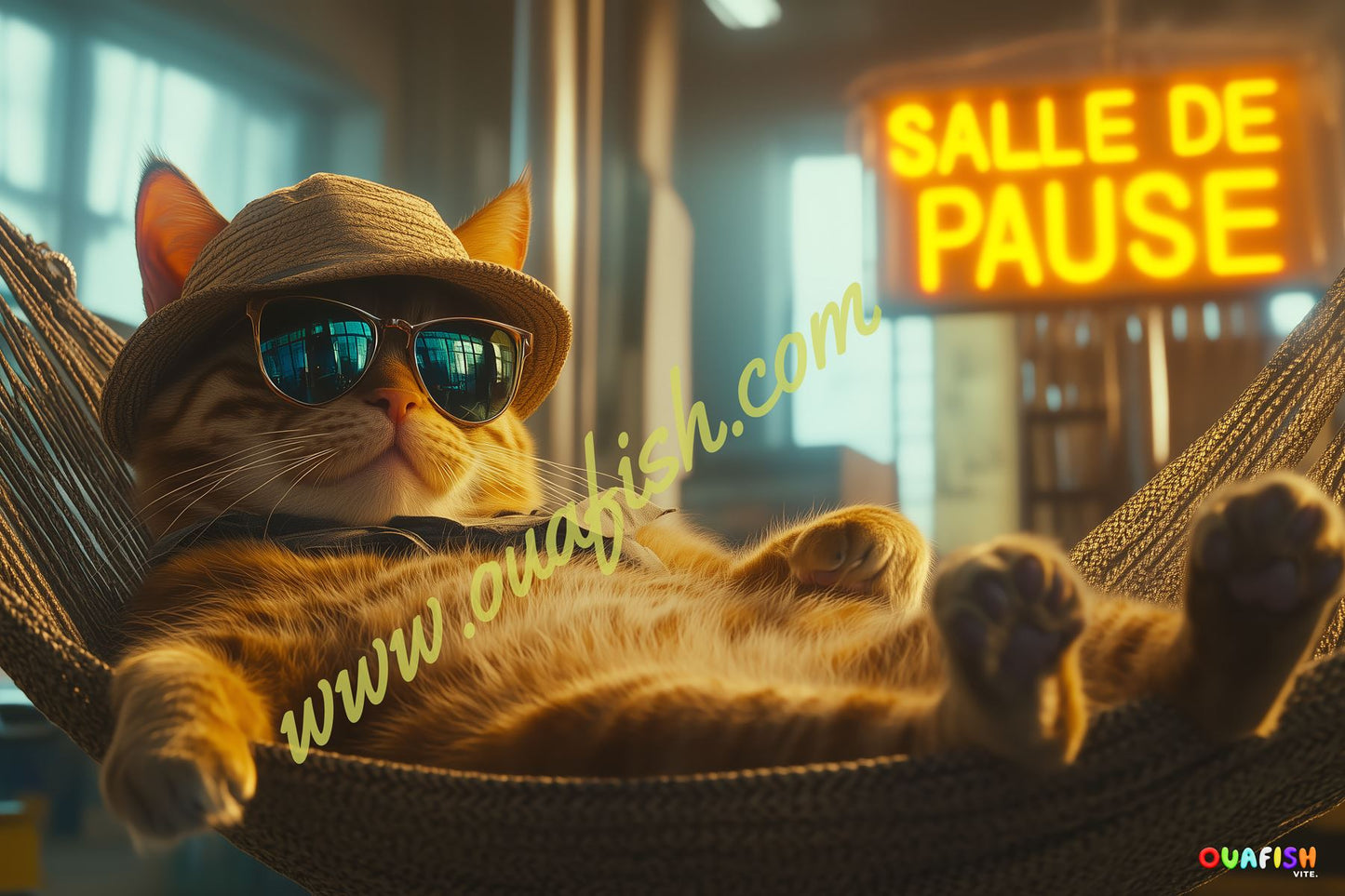 Santé Sécurité au Travail - Salle de pause Chat